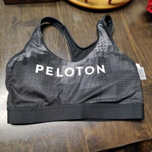 Adidas Peloton Black Digi Motion Heat Ready Sports Bra Women's M Worn 1 Time